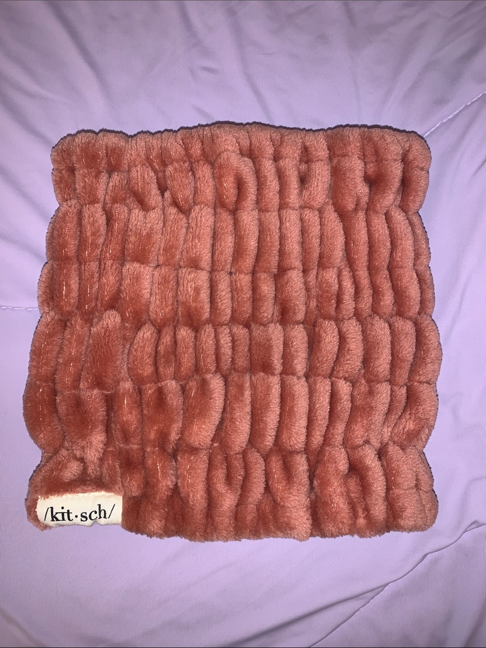 Kitsch Plush Hair Wrap in Rusty Terracotta